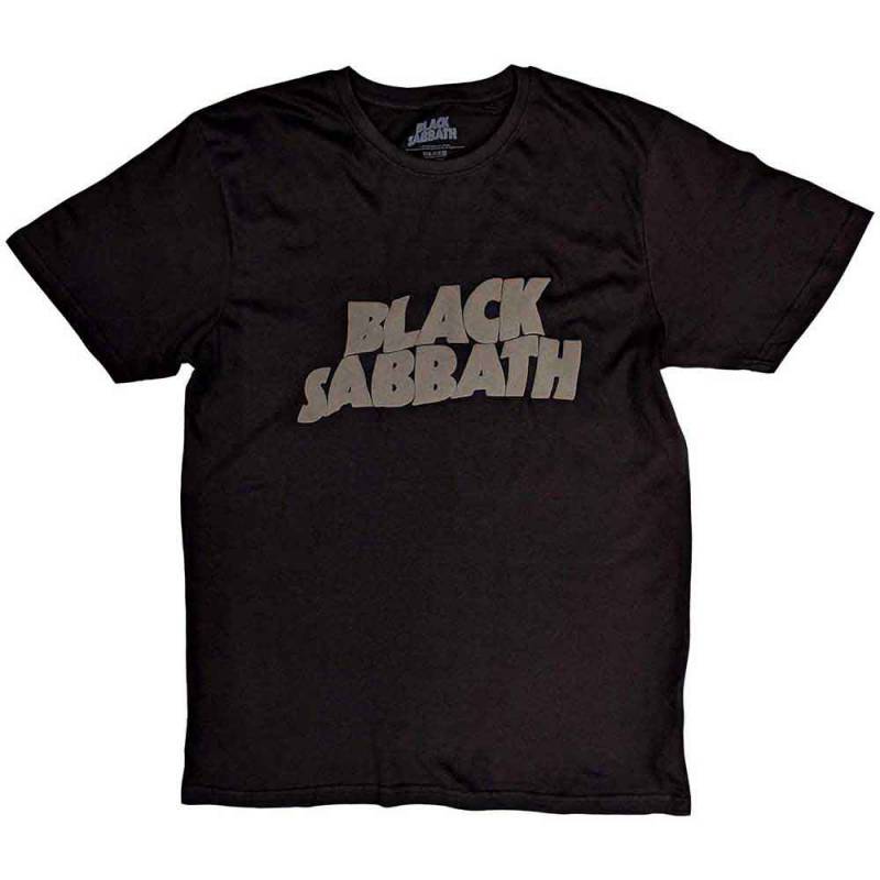 【予約商品】BLACK SABBATH バンドTシャツ ユニセックス: Wavy Logo (Black) (Hi-Build)
