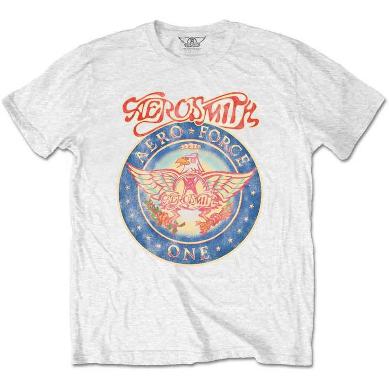 【予約商品】AEROSMITH バンドTシャツ ユニセックス: Aero Force (White)