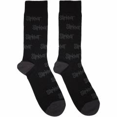 【予約商品】SLIPKNOT Unisex Ankle Socks: All Over Print Logos (Black) (UK Size 6 - 11) - BLACK