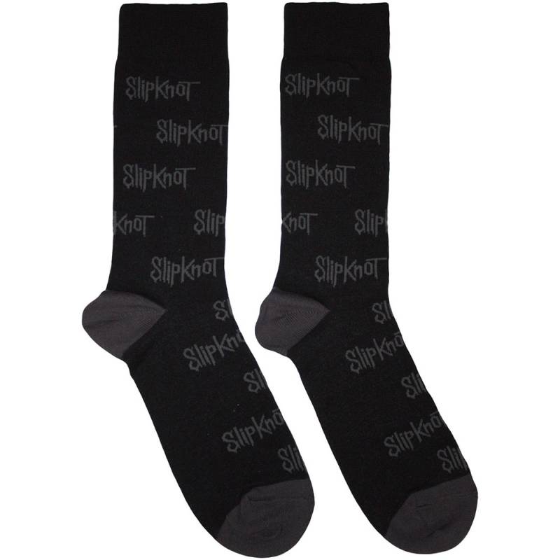 【予約商品】SLIPKNOT Unisex Ankle Socks: All Over Print Logos (Black) (UK Size 6 - 11) - BLACK