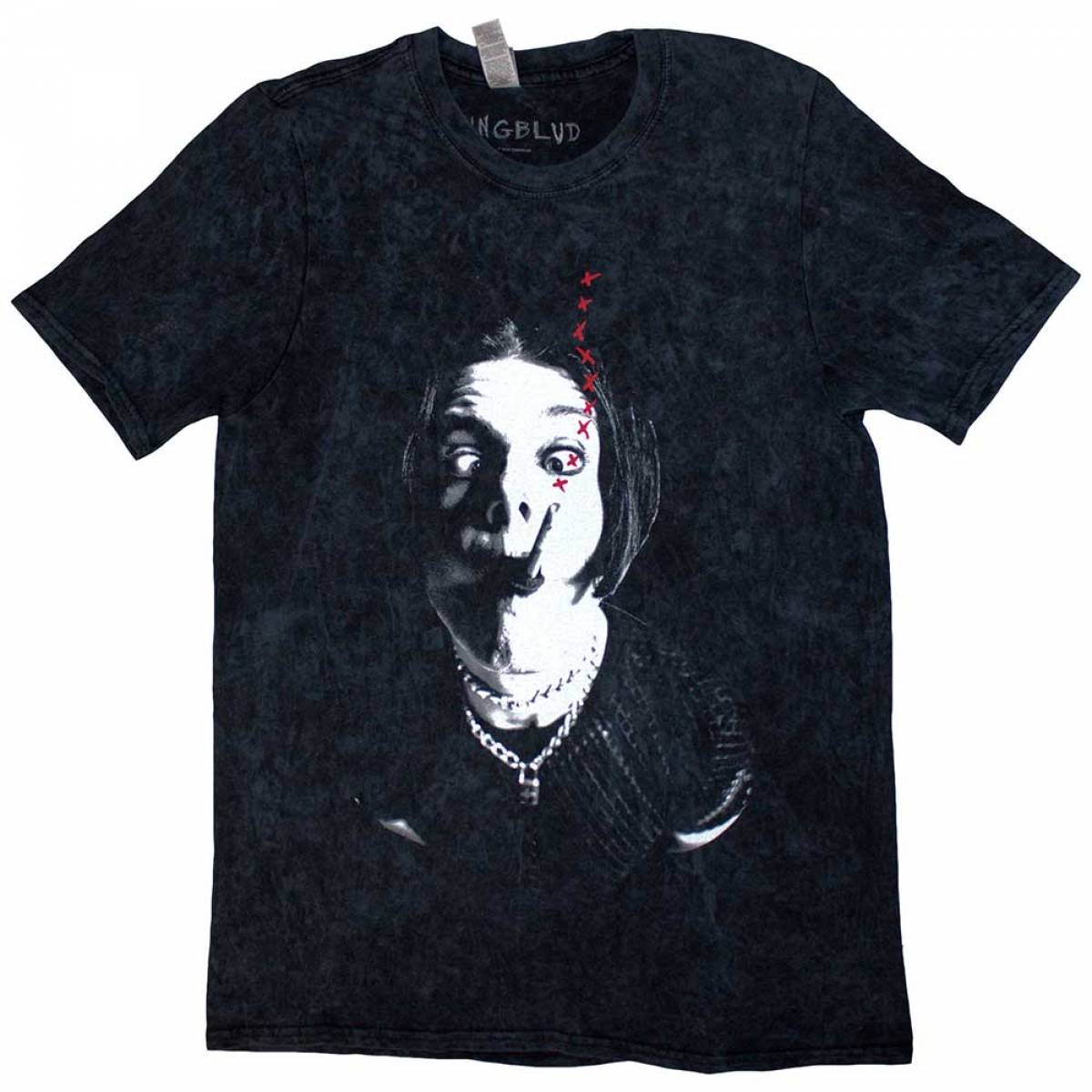【予約商品】YUNGBLUD バンドTシャツ ユニセックス: Weird (Black) (Back Print & Wash Collection) - BLACK