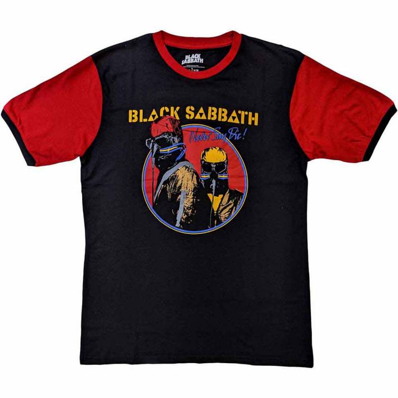 【予約商品】BLACK SABBATH Unisex Ringer バンドTシャツ: Never Say Die (Black & Orange)