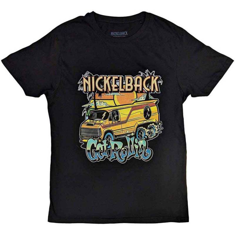 【予約商品】NICKELBACK バンドTシャツ ユニセックス: Get Rollin' (Black)