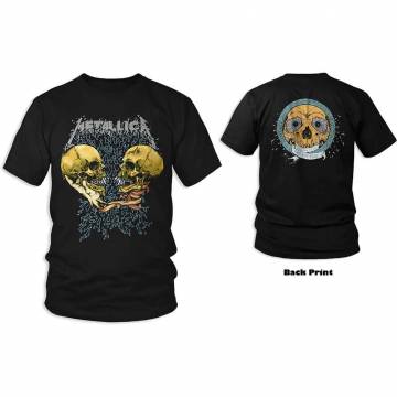 【予約商品】METALLICA バンドTシャツ ユニセックス: Sad But True (Black) (Back Print) - BLACK