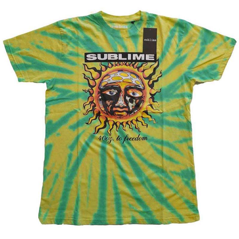 【予約商品】SUBLIME バンドTシャツ ユニセックス: 40oz To Freedom (Green) (Wash Collection)