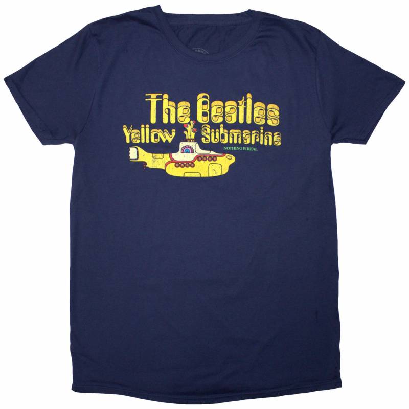 【予約商品】THE BEATLES バンドTシャツ ユニセックス: Nothing is Real (Navy Blue)