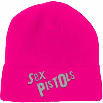 【予約商品】THE SEX PISTOLS Unisex Beanie Hat: Logo - FLUORESCENT PINK
