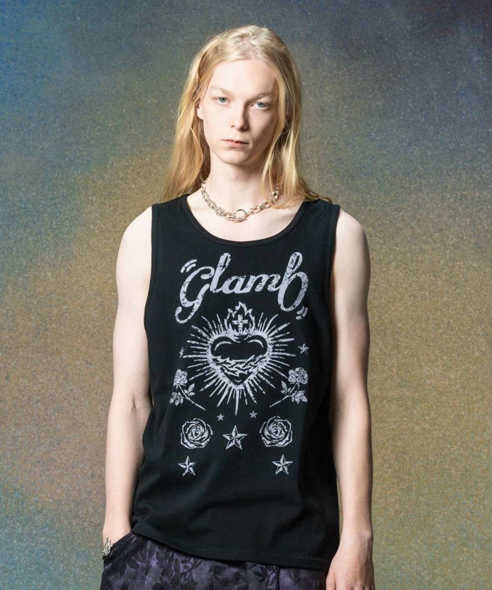 【予約商品】glamb(グラム)GB0225/CS19 : Tattoo Tank Top / タトゥータンクトップ - Black