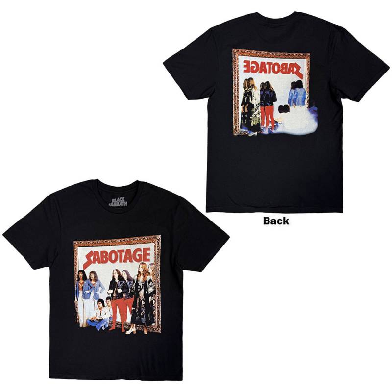 【予約商品】BLACK SABBATH バンドTシャツ ユニセックス: Sabotage (Black) (Back Print)