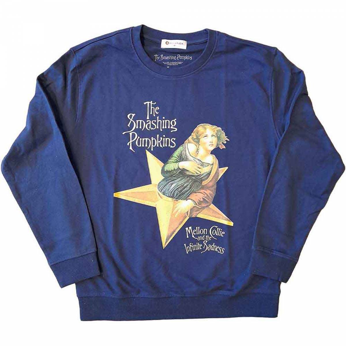 【予約商品】THE SMASHING PUMPKINS Unisex Sweatshirt: Mellon Collie (Navy Blue) - NAVY BLUE