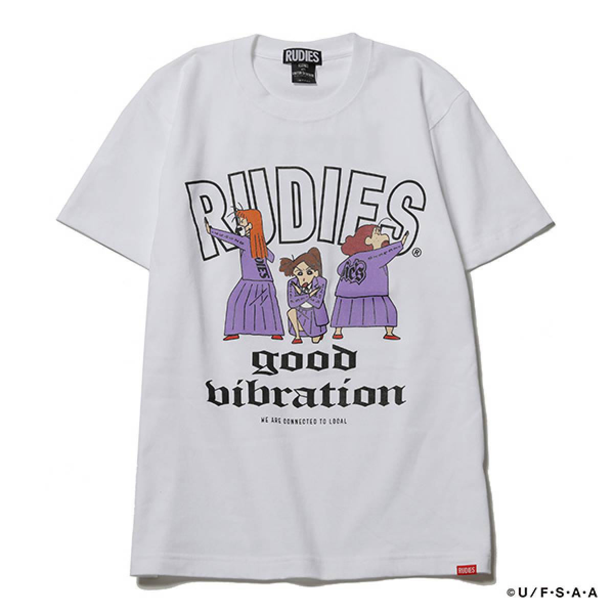 RUDIE'S (ルーディーズ) x CRAYON SHINCHAN BENISASORITAI TEE WHITE