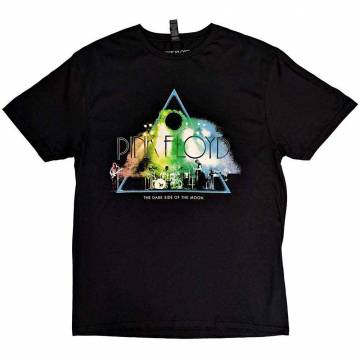 【予約商品】PINK FLOYD バンドTシャツ ユニセックス: Live Band Rainbow Tone (Black) - BLACK