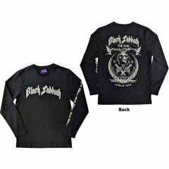 【予約商品】BLACK SABBATH Unisex Long Sleeve バンドTシャツ: The End Mushroom Cloud (Black) (Back & Sleeve Print)