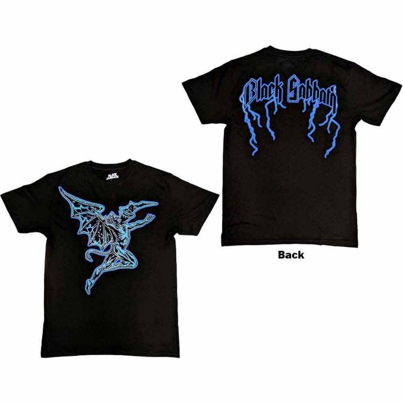 【予約商品】BLACK SABBATH バンドTシャツ ユニセックス: Lightning Henry (Black) (Back Print)