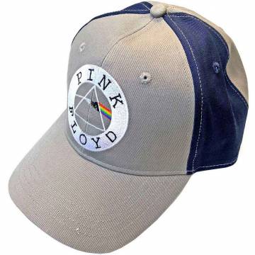 【予約商品】PINK FLOYD Unisex Baseball Cap: Circle Logo (Grey & Navy Blue) (2-Tone) - GREY & NAVY BLUE