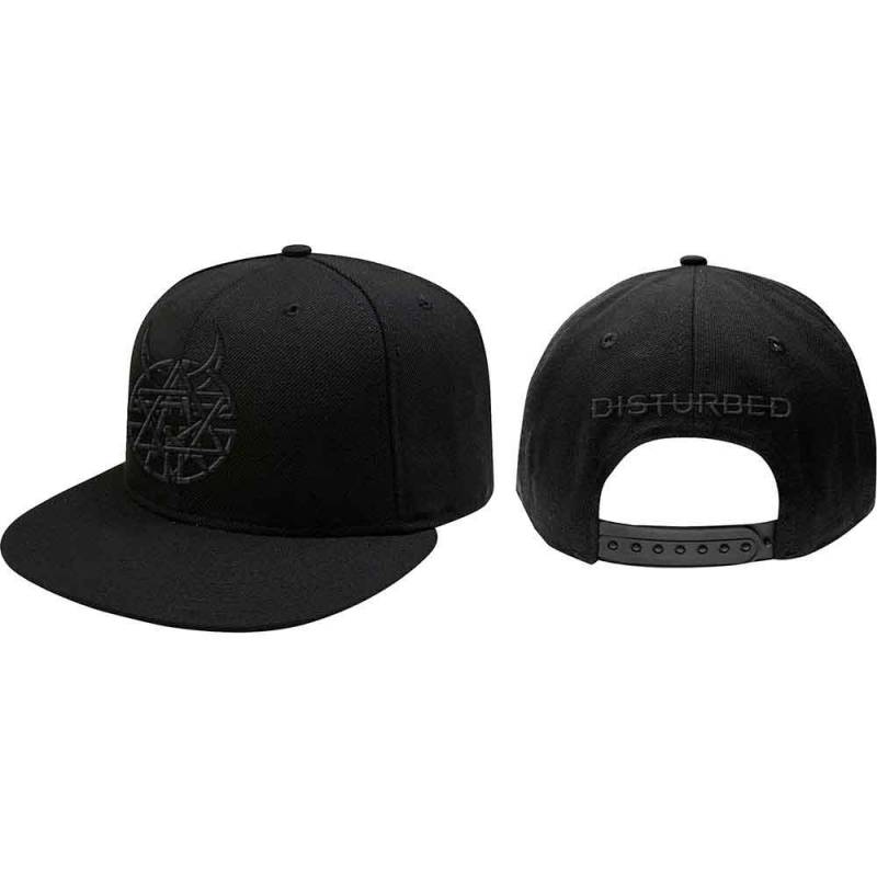 【予約商品】DISTURBED Unisex Snapback Cap: Icon & Logo (Black)