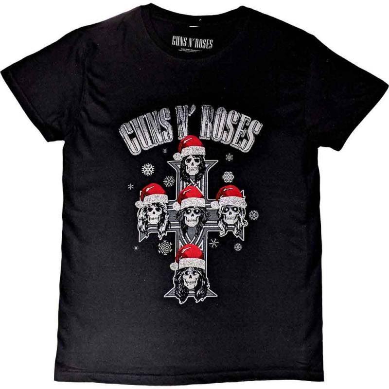 【予約商品】GUNS N' ROSES バンドTシャツ ユニセックス: Appetite Christmas (Black)