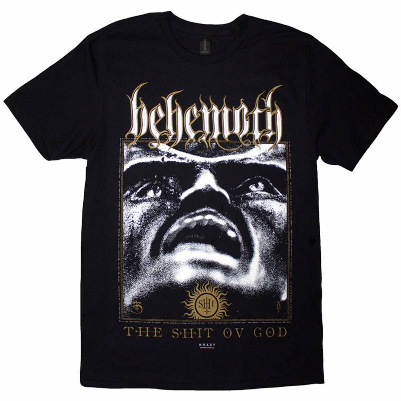 【予約商品】BEHEMOTH バンドTシャツ ユニセックス: The Shit Ov God Reign In Hell (Black) (Back Print)