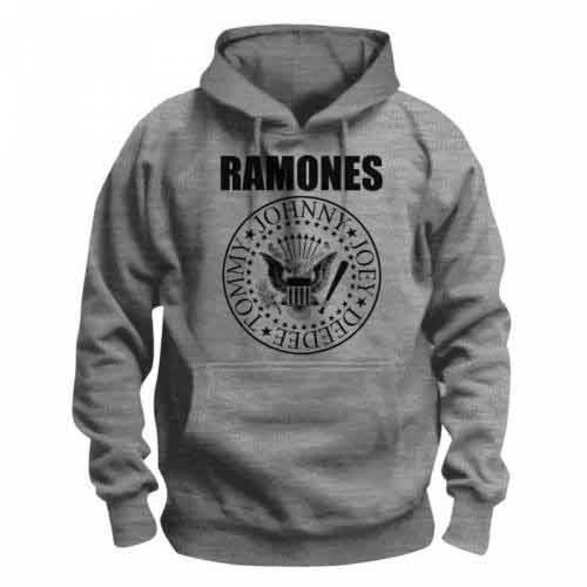 【予約商品】RAMONES Unisex Pullover Hoodie: Presidential Seal (Grey) - GREY