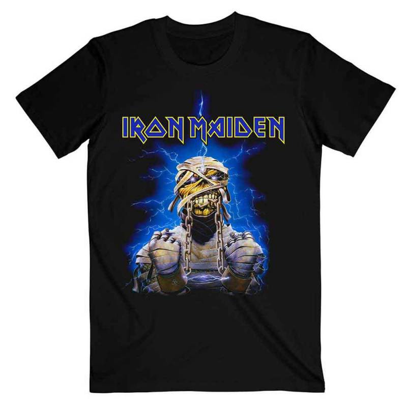 【予約商品】IRON MAIDEN バンドTシャツ ユニセックス: Powerslave Mummy (Black)