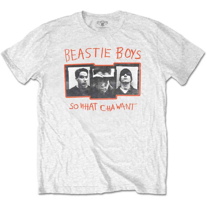 【予約商品】The BEASTIE BOYS バンドTシャツ ユニセックス: So What Cha Want (White)