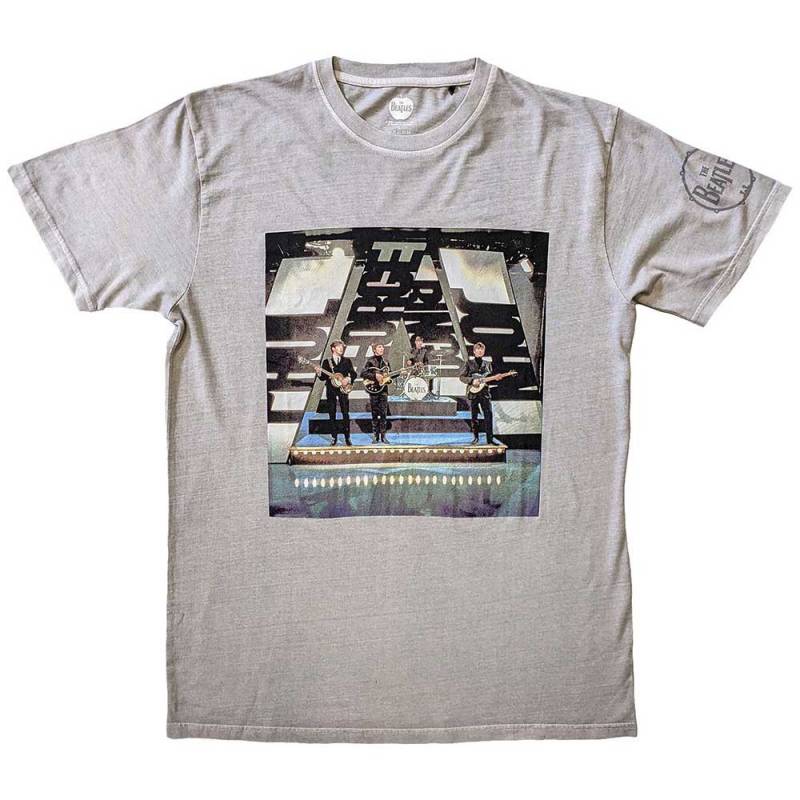 【予約商品】THE BEATLES バンドTシャツ ユニセックス: On Stage (Grey) (Sleeve Print)