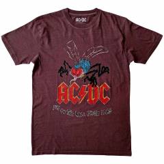 【予約商品】AC/DC バンドTシャツ ユニセックス: Fly On The Wall Tour (Maroon Red) - MAROON RED