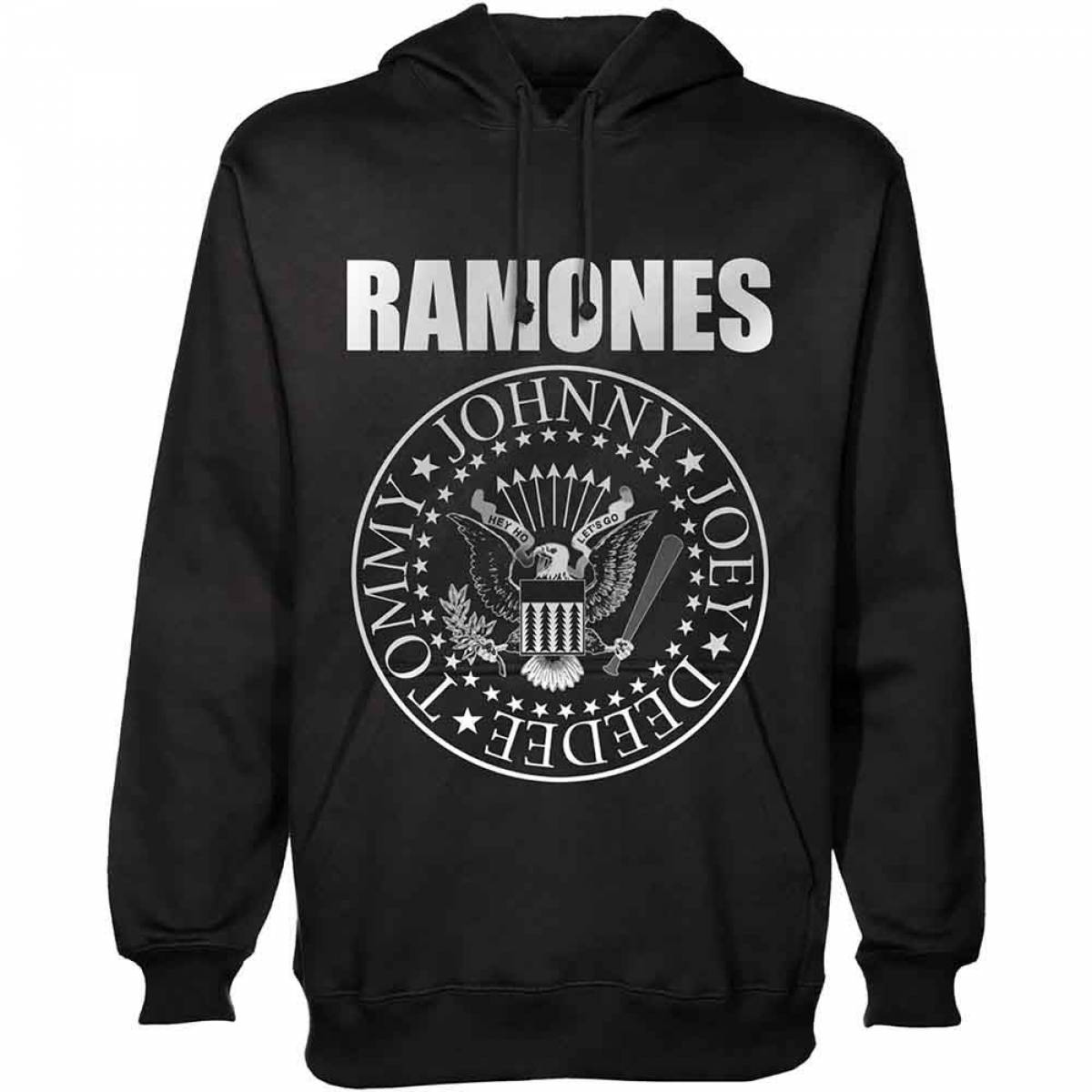 【予約商品】RAMONES Unisex Pullover Hoodie: Presidential Seal (Black) - BLACK