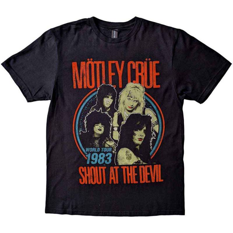 【予約商品】MOTLEY CRUE バンドTシャツ ユニセックス: Vintage World Tour Devil (Black)