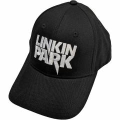 【予約商品】LINKIN PARK Unisex Baseball Cap: White Logo (Black) - BLACK