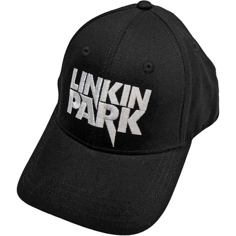 【予約商品】LINKIN PARK Unisex Baseball Cap: White Logo (Black) - BLACK