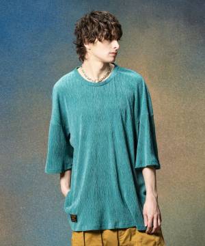 【予約商品】glamb(グラム)GB0225/CS17 : Glamour Crepe T-Shirt / グラマークレープＴシャツ - Blue