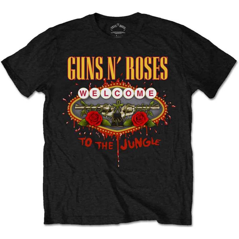 【予約商品】GUNS N' ROSES バンドTシャツ ユニセックス: Welcome to the Jungle (Black)