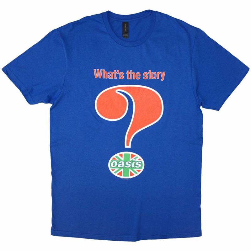 【予約商品】OASIS バンドTシャツ ユニセックス: Question Mark (Blue)