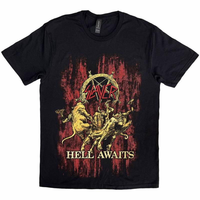 【予約商品】SLAYER バンドTシャツ ユニセックス: Hell Awaits (Black)