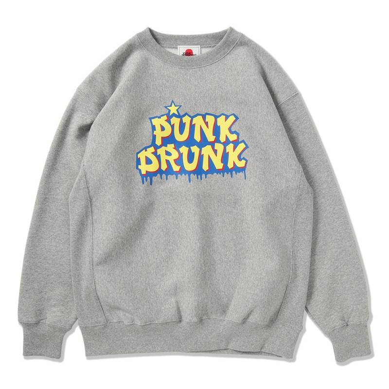 【予約商品】PUNK DRUNKERS (パンク・ドランカーズ) パンクドスタイルトレーナー - GRAY