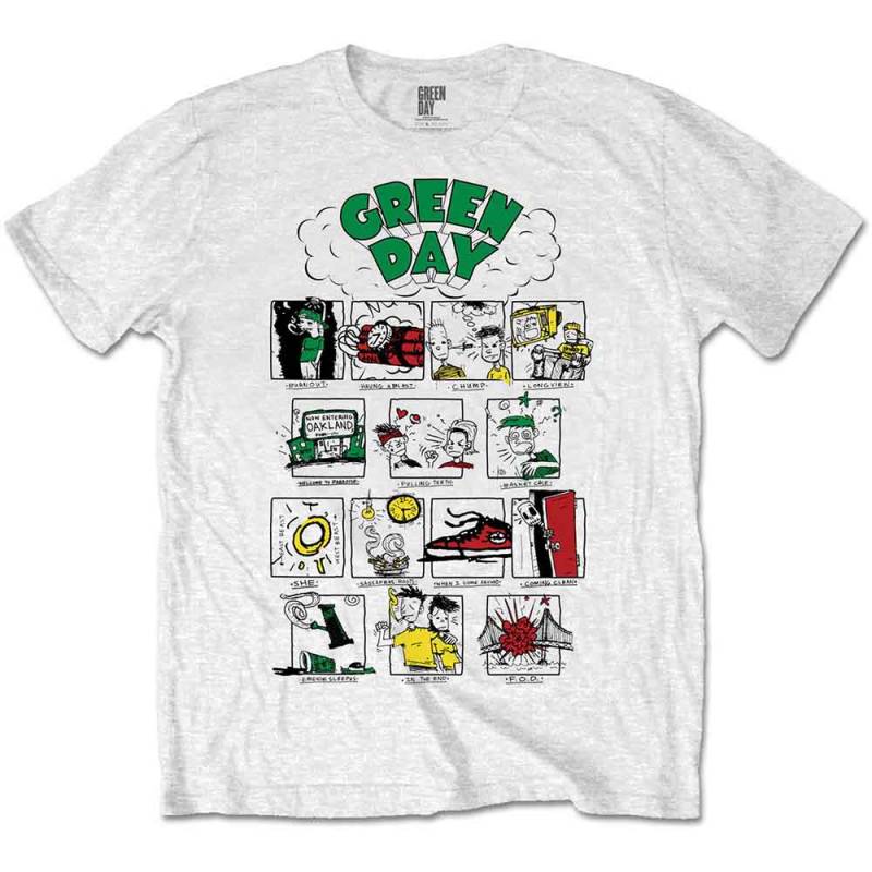 【予約商品】GREEN DAY バンドTシャツ ユニセックス: Dookie RRHOF (White)
