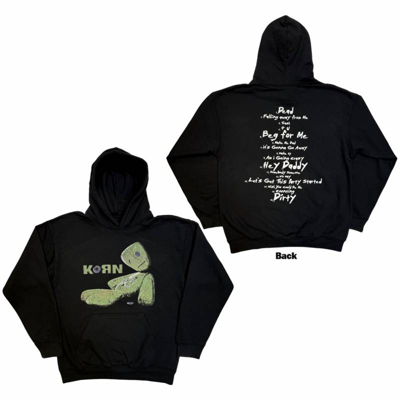 【予約商品】KORN Unisex Pullover Hoodie: Issues Tracklist (Black) (Back Print)