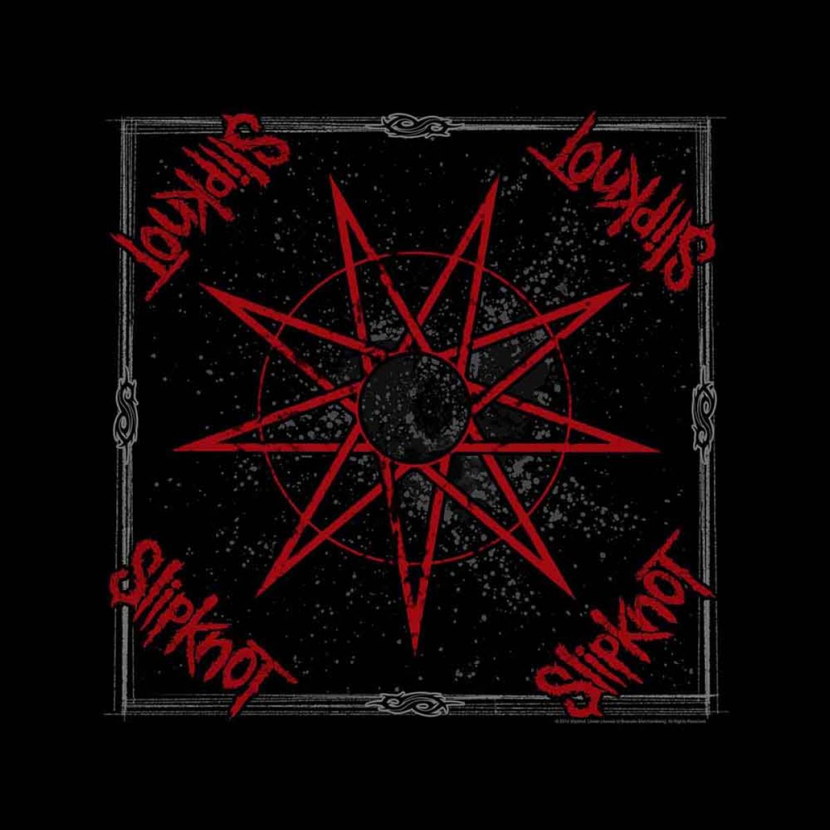 【予約商品】SLIPKNOT Unisex Bandana: Nine Pointed Star - BLACK