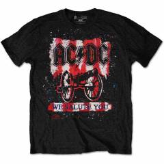 【予約商品】AC/DC バンドTシャツ ユニセックス: We Salute You Bold (Black) - BLACK