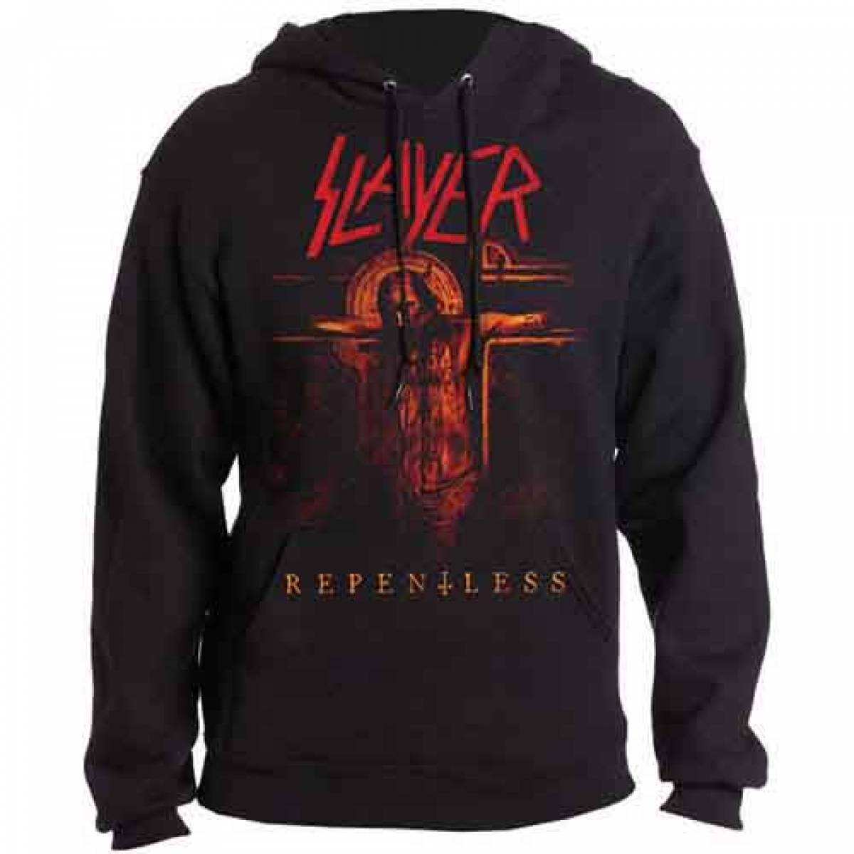 【予約商品】SLAYER Unisex Pullover Hoodie: Repentless Crucifix (Black) - BLACK