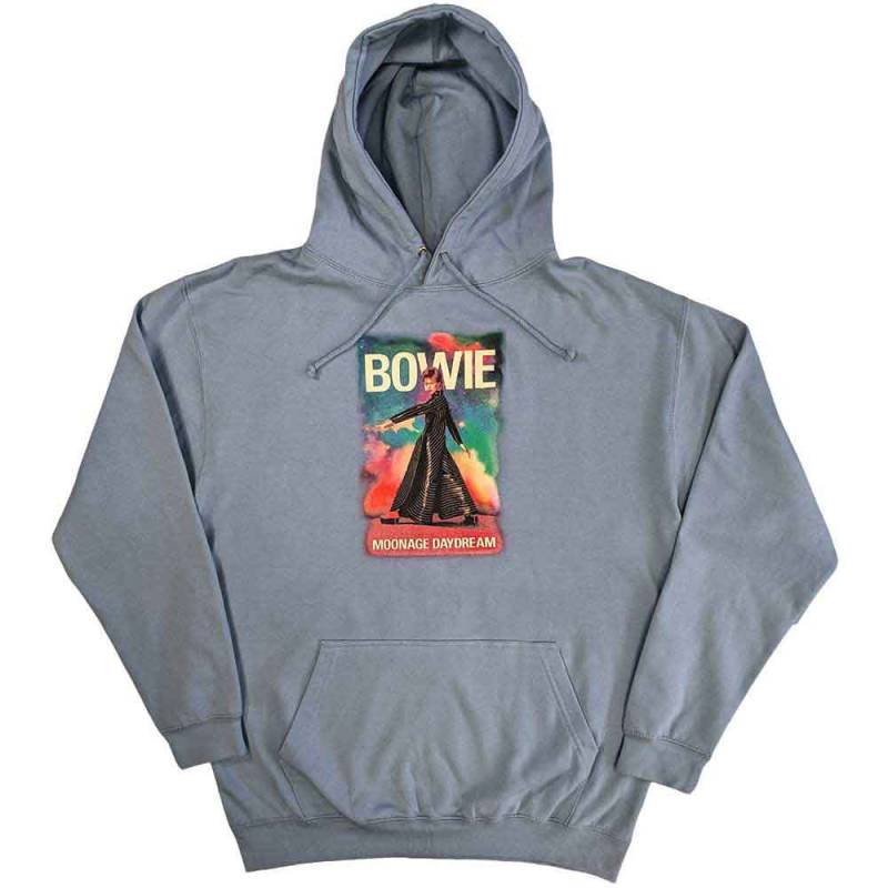 【予約商品】DAVID BOWIE Unisex Pullover Hoodie: Moonage 11 Fade (Light Blue)