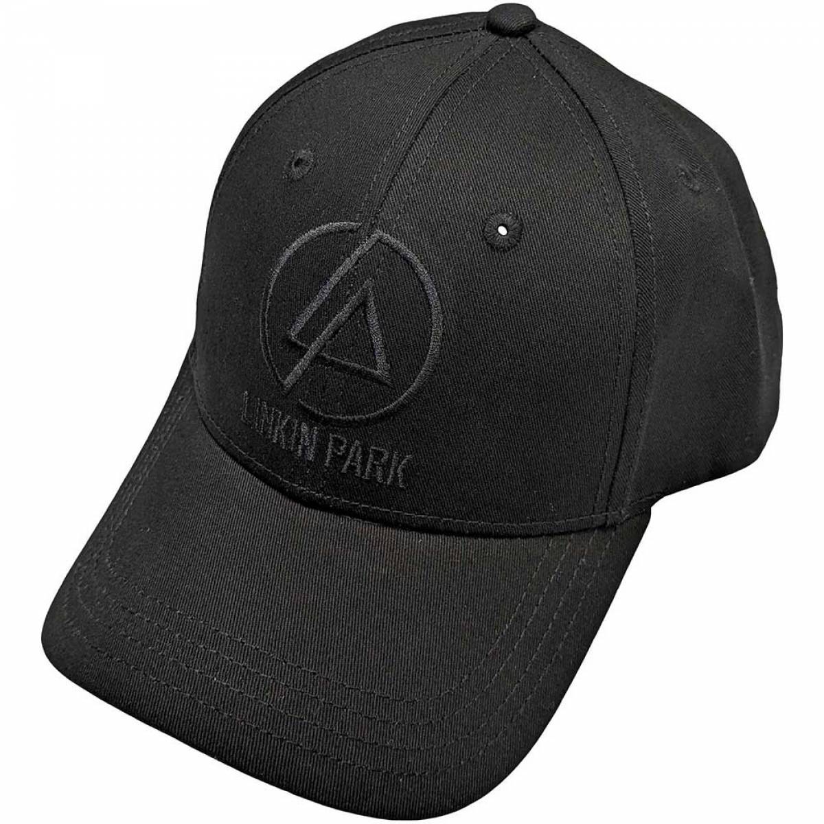 LINKIN PARK Unisex Baseball Cap: Concentric Text Logo - BLACK