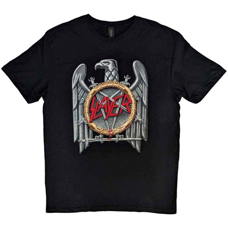 【予約商品】SLAYER バンドTシャツ ユニセックス: Silver Eagle (Black)