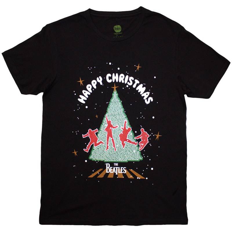 【予約商品】THE BEATLES バンドTシャツ ユニセックス: Christmas Tree (Black)
