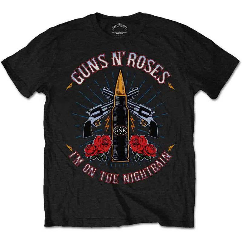 【予約商品】GUNS N' ROSES バンドTシャツ ユニセックス: Night Train (Black)
