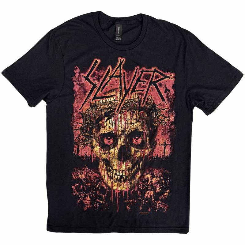 【予約商品】SLAYER バンドTシャツ ユニセックス: Crowned Skull (Black)
