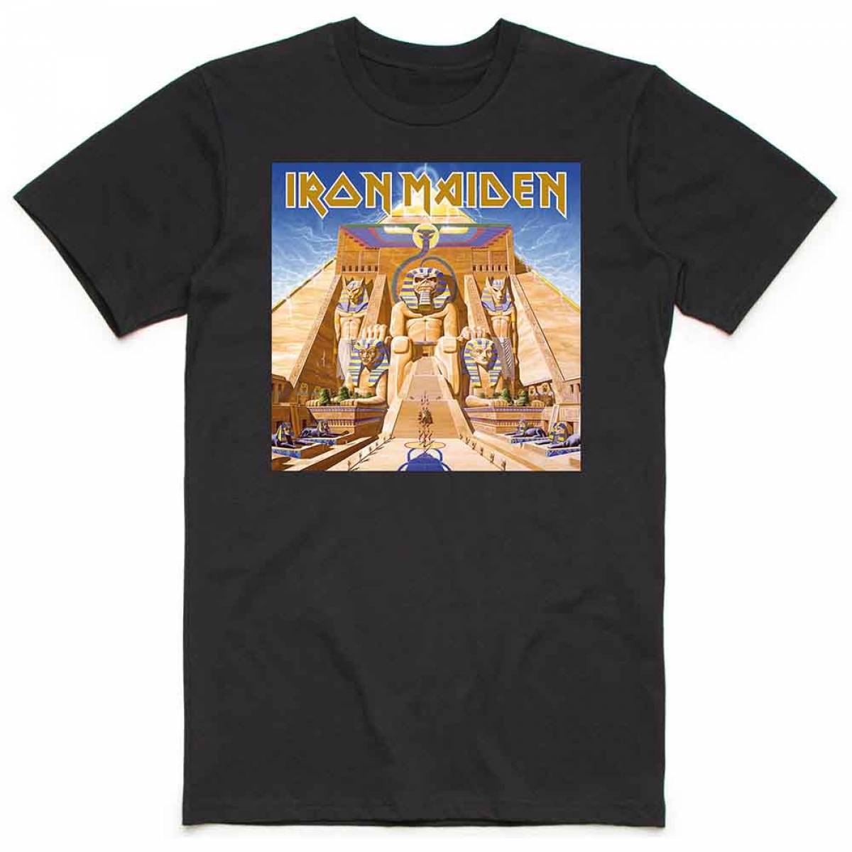 【予約商品】IRON MAIDEN バンドTシャツ ユニセックス: Powerslave Album Cover Box - BLACK