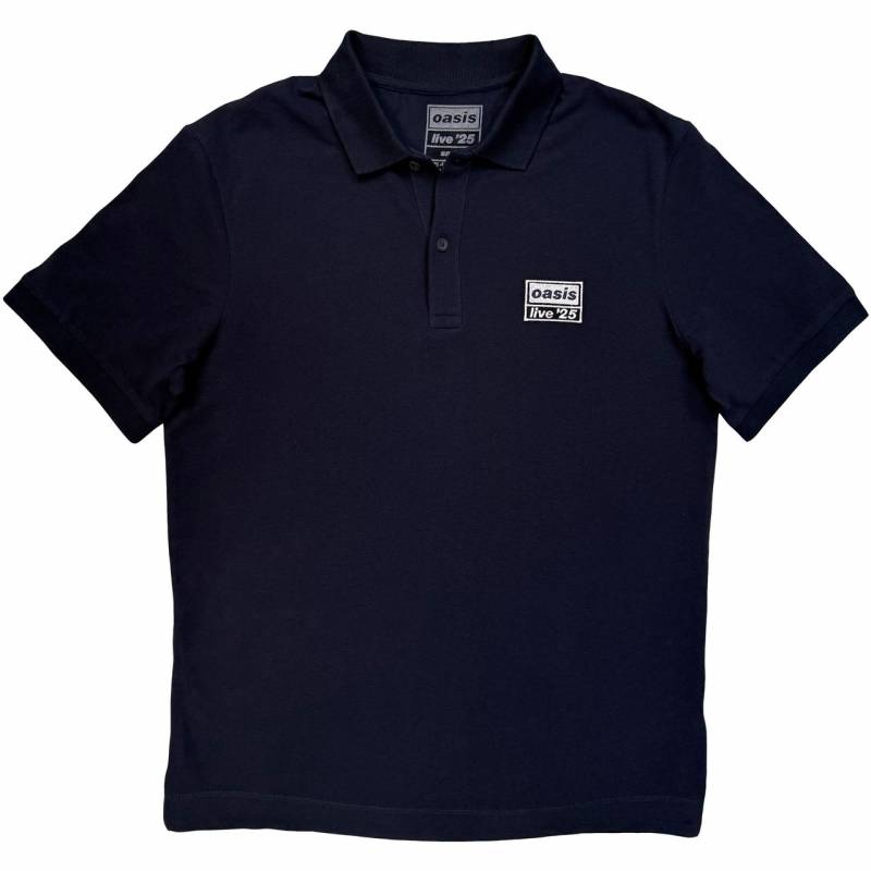 【予約商品】OASIS Unisex Polo Shirt: Live '25 Lockup (Navy Blue) (Ex-Tour)