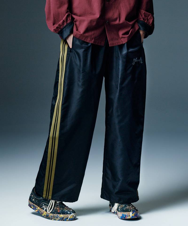 【予約商品】glamb(グラム) Baggy Nylon Track Pants / バギーナイロントラックパンツ - Black